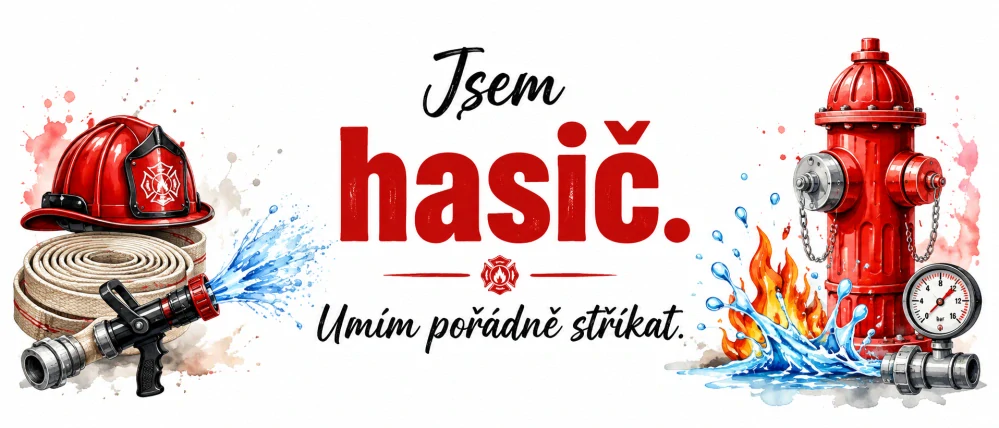 Keramický hrnek hasič