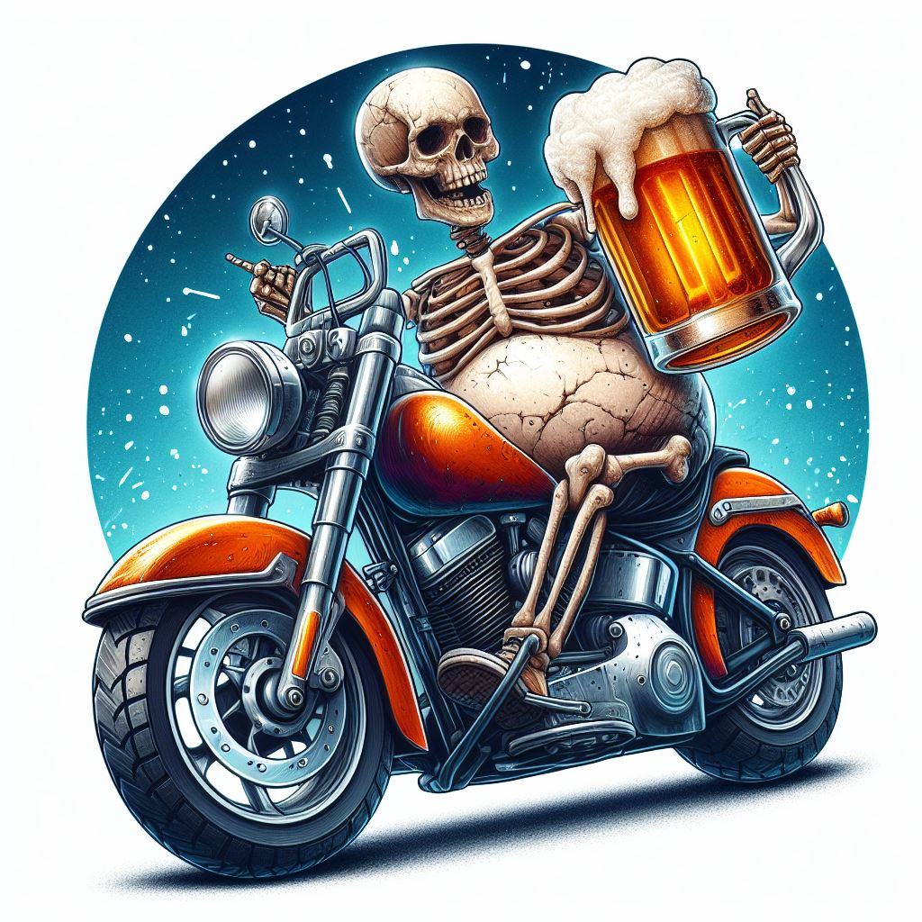 Kostlivec na motorce