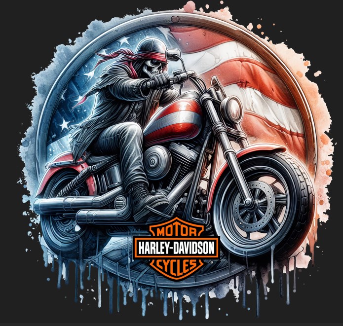 Jezdec na motorce harley