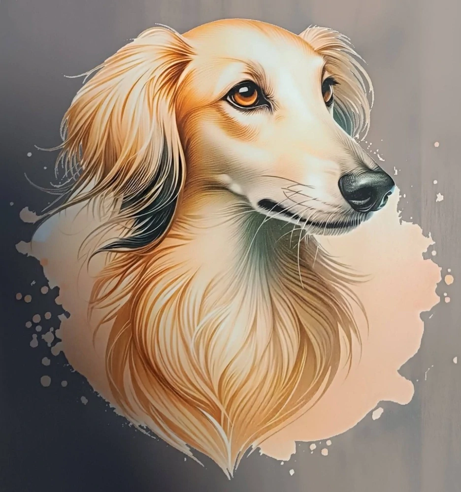 Perský chrt - saluki světlý