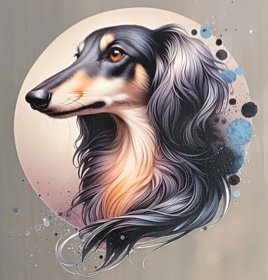 Perský chrt - saluki tmavý