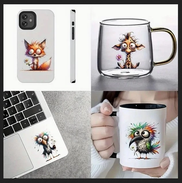 Samolepka UV DTF s vlastním motivem