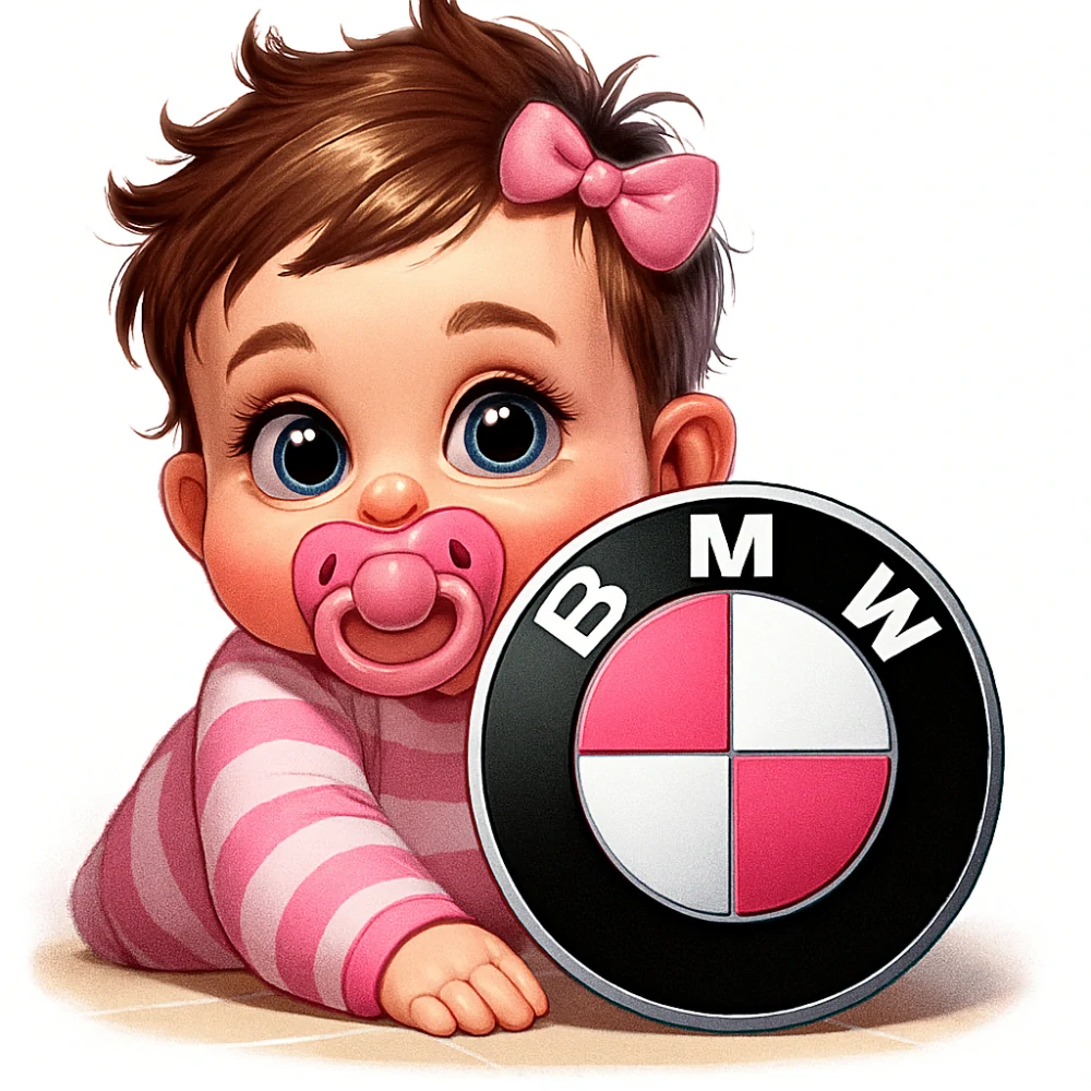 Samolepka BMW - dítě v autě