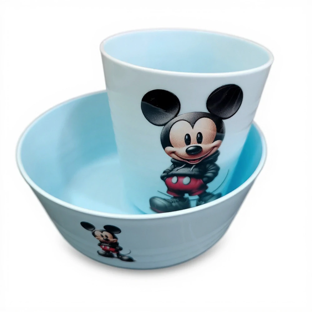 Dětský plastový kelímek 230 ml a miska Mickey