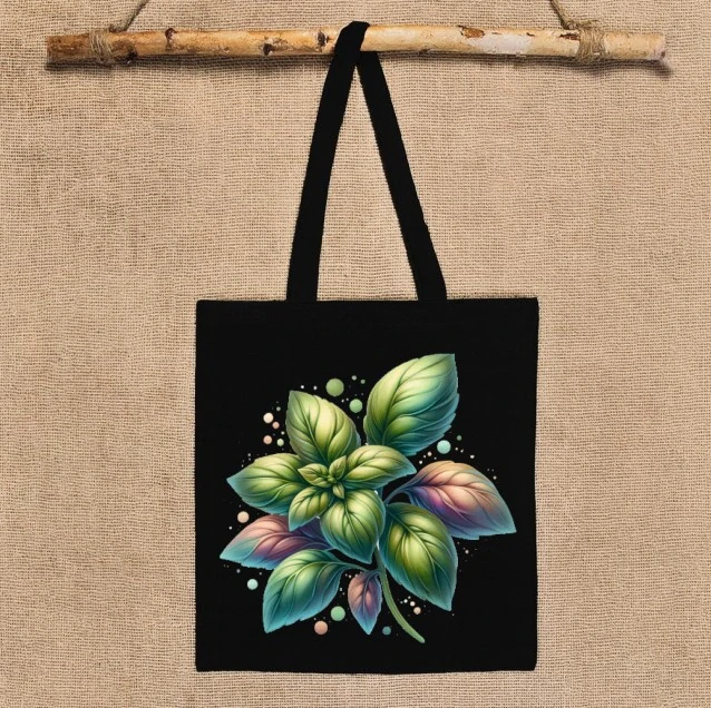 Plátěné tašky s motivy bylinek