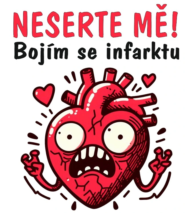 Tričko neserte mě - infarkt