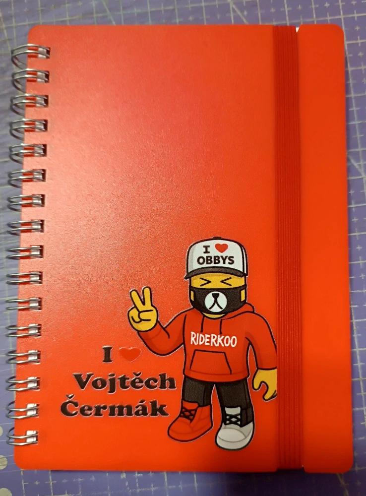 1. Poznámkový blok A6 - vlastní obrázek a text