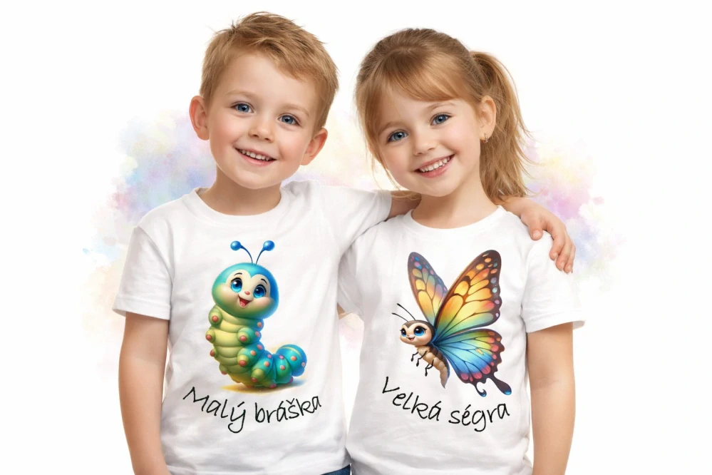 Malý bráška, velká ségra - motýl