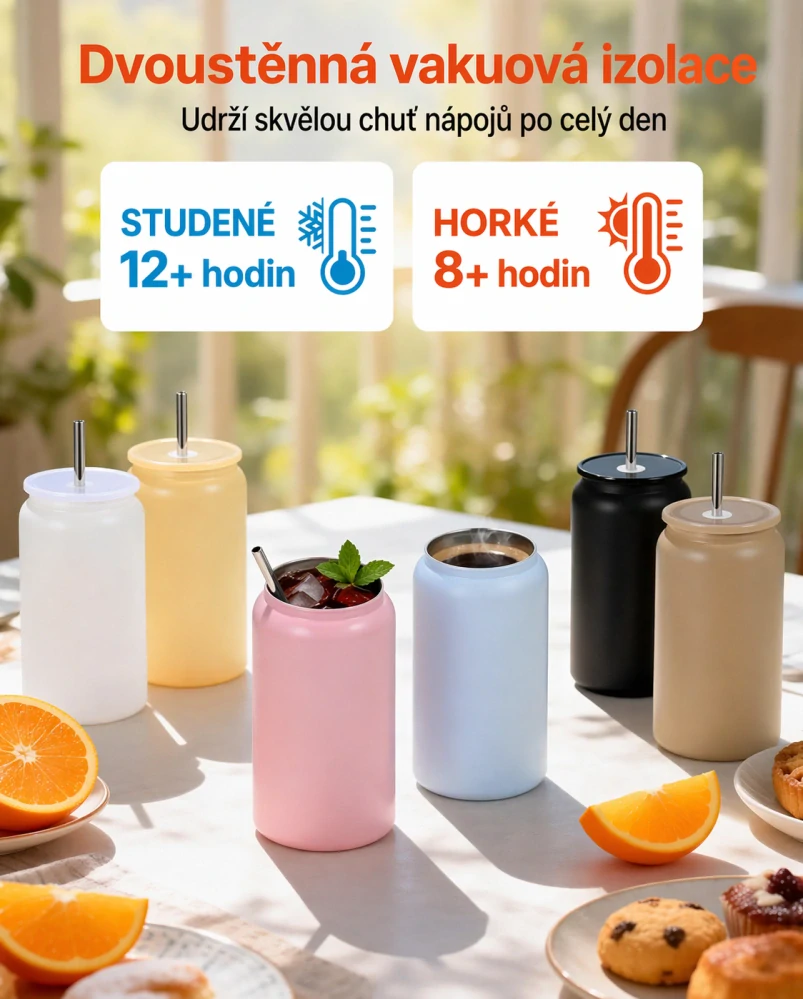 Nerezová sklenice s vlastním potiskem 473 ml 