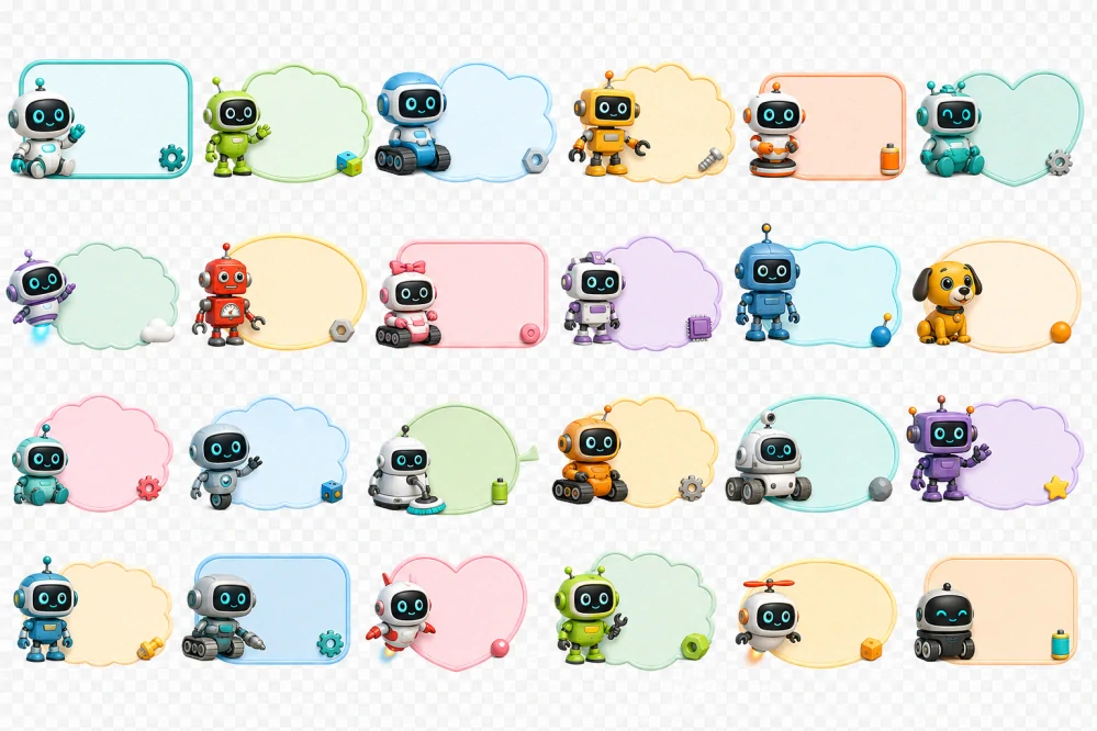 Jmenovky roboti 24ks