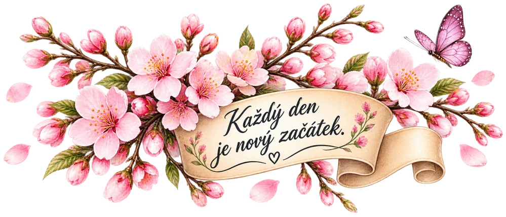 Třešeň a motýl - každý den je nový začátek