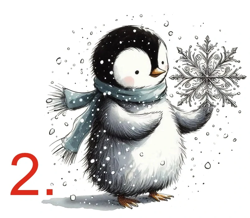 Tučňák kreslený - 3 motivy