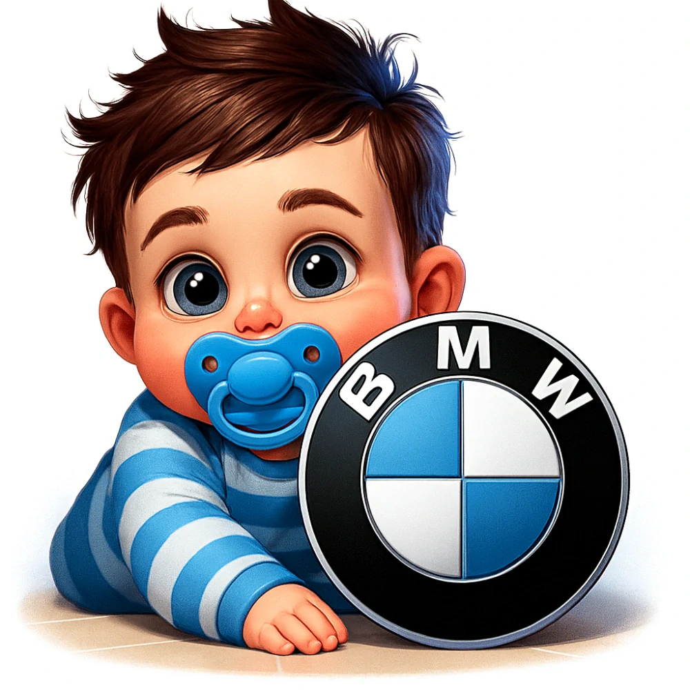 Samolepka BMW - dítě v autě