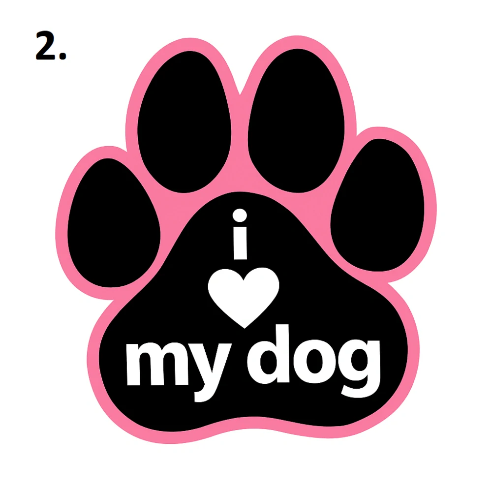 Samolepka - pes v autě - tlapka