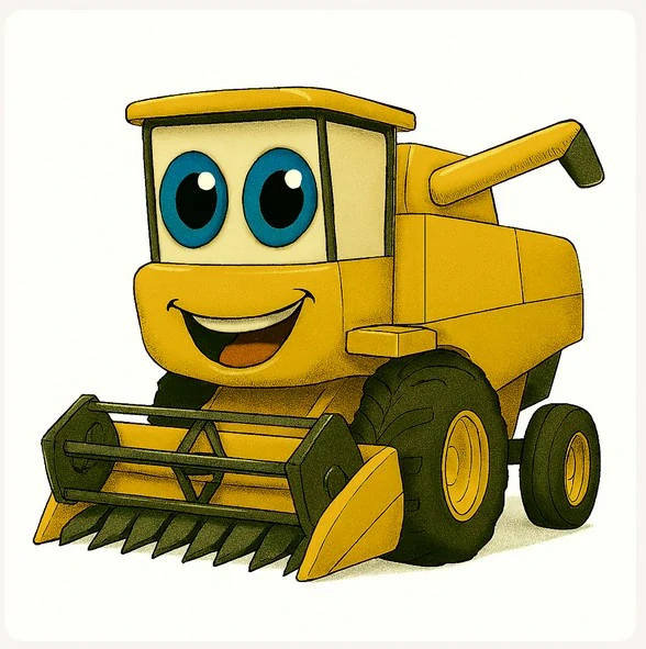 Dělnické stroje cute - 4 motivy