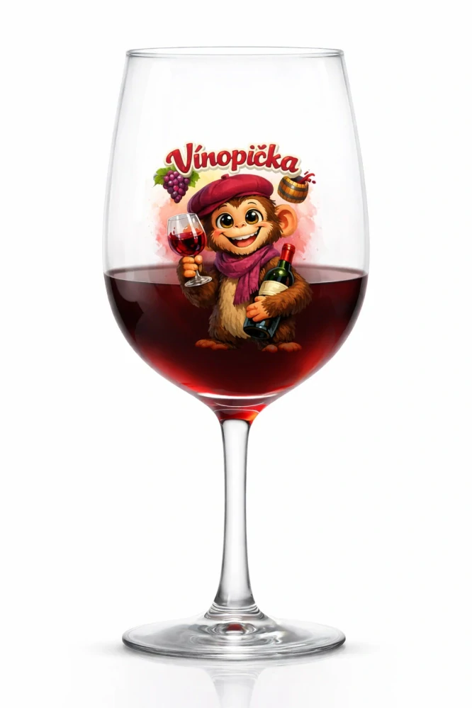 Vínopička 2 motivy (červené -bílé víno)