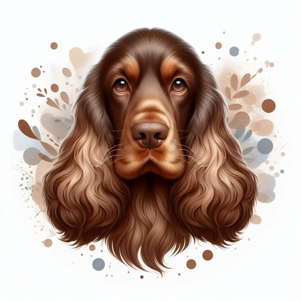 Anglický kokršpaněl portrét - 4 motivy