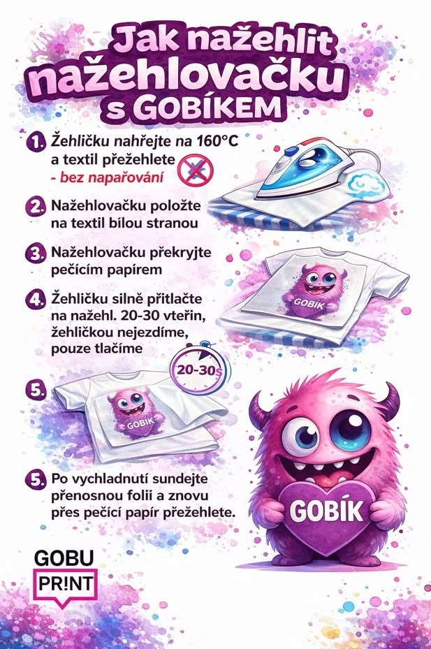 DTF nažehlovačka z vlastního obrázku