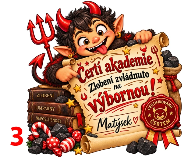 Mikulášský pytlík s andílkem a čertíkem – 6 motivů