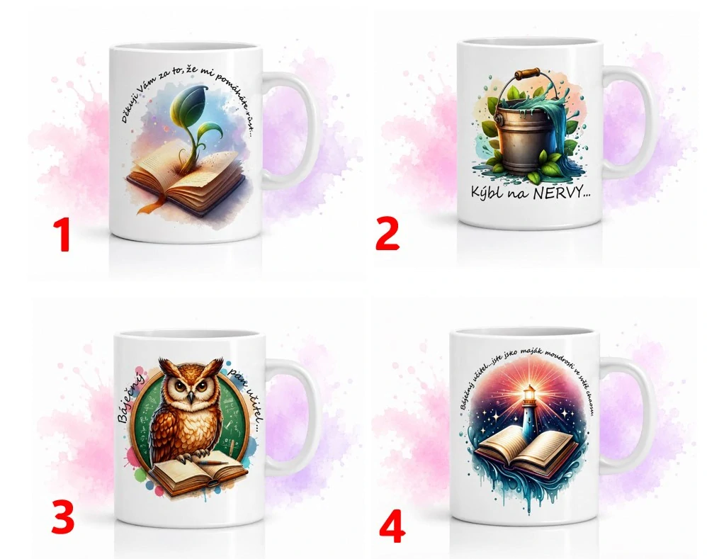 Hrnek pro učitelku / učitele    (8 motivů na výběr)