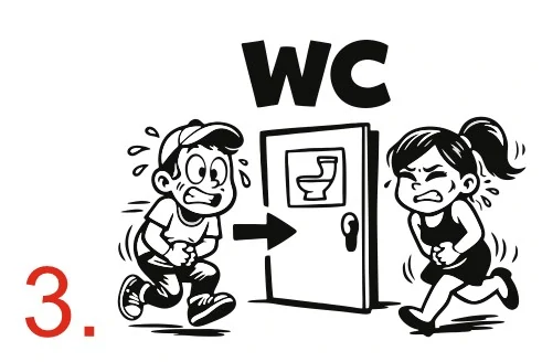 UV samolepka – WC motiv (4 varianty)