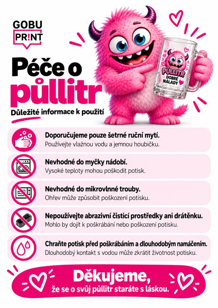 Čirý půllitr s vlastním potiskem 500 ml
