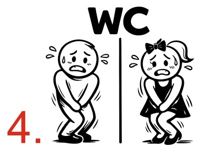 UV samolepka – WC motiv (4 varianty)