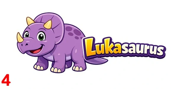 Jménosaurus se jménem dítěte - 4 motivy