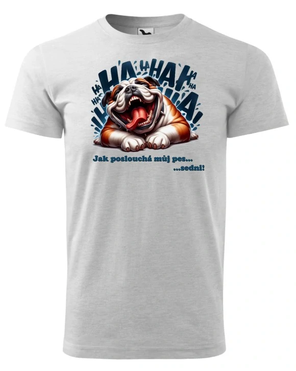 Triko s potiskem psa