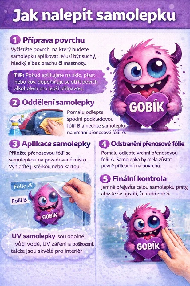 Samolepka UV DTF metráž