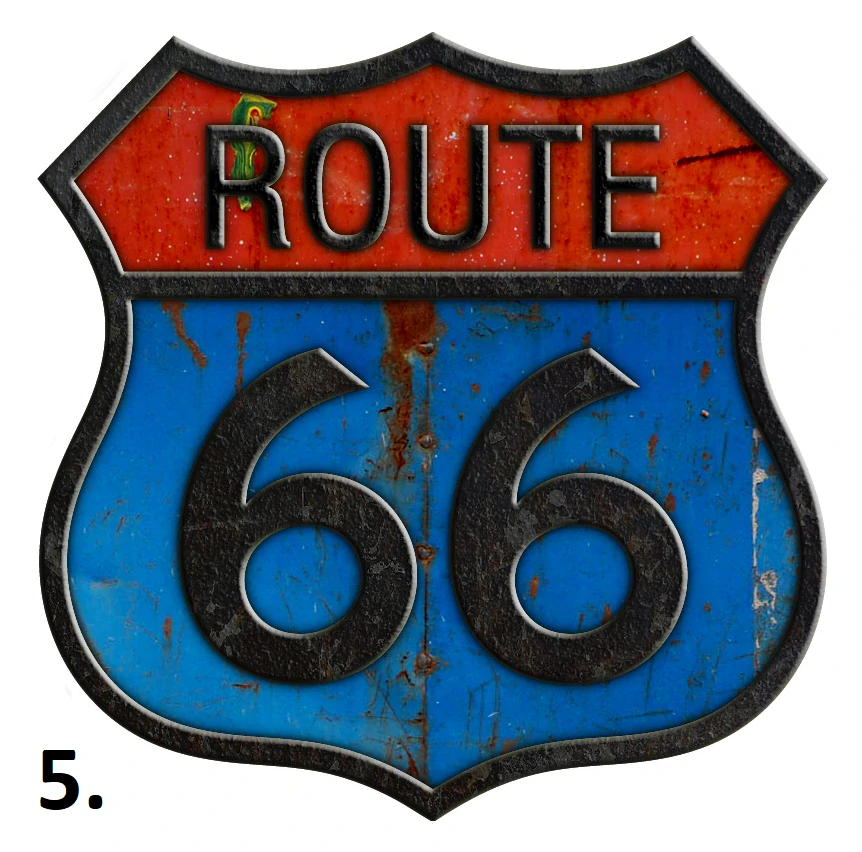 Samolepka na motorku Route 66