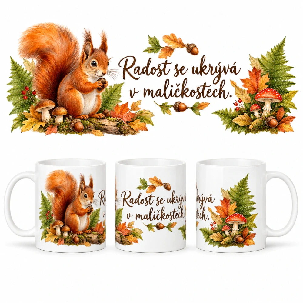 Šepot lesa – hrnky s lesními zvířaty (10 motivů na výběr)