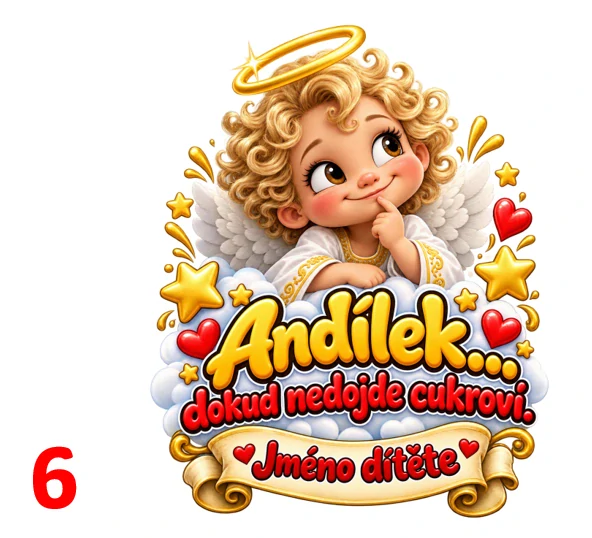 Mikulášský pytlík s andílkem a čertíkem – 6 motivů
