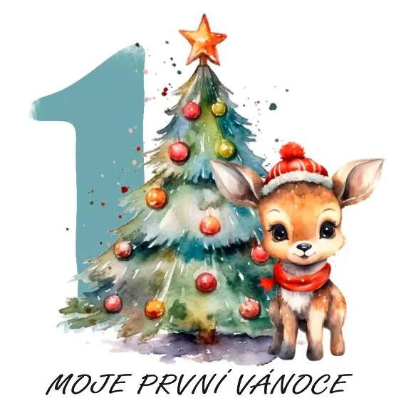Levně Moje první Vánoce - srnka (NAŽEHLOVAČKA)