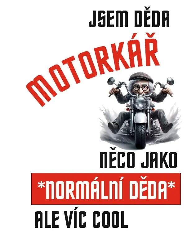 Levně Děda motorkář (nažehlovačka děda)