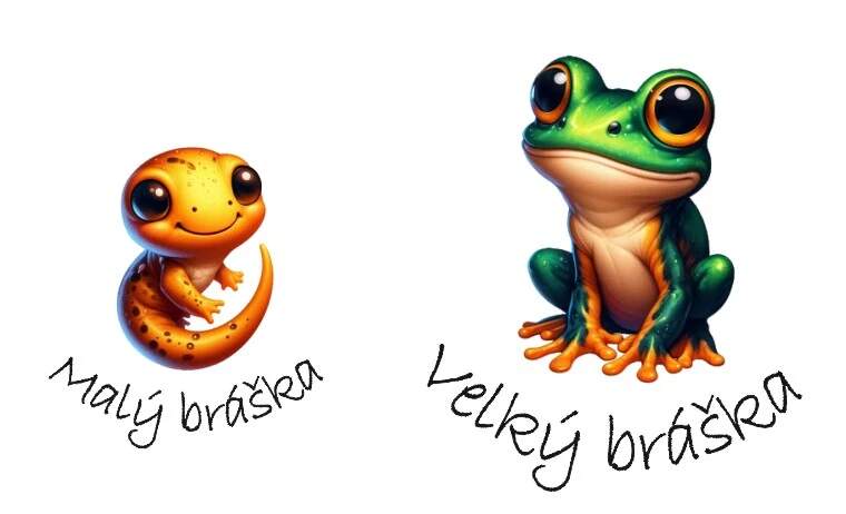 Levně Malý a velký bráška - žába (NAŽEHLOVAČKA)