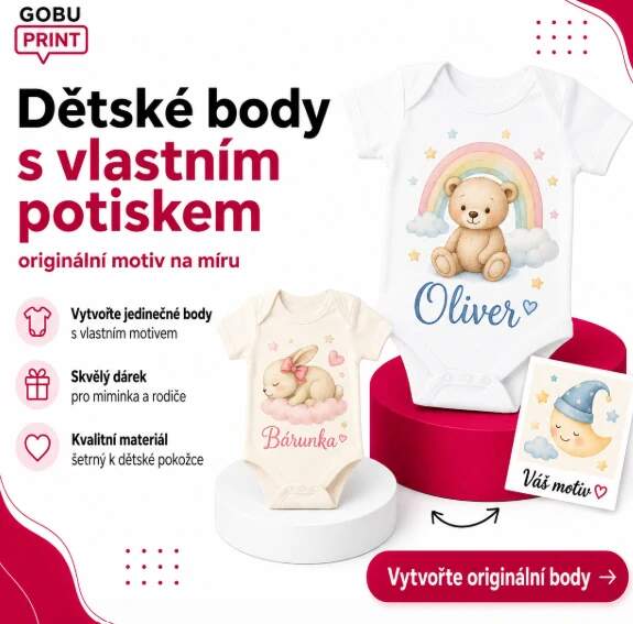 Levně BODY S VLASTNÍM POTISKEM (DĚTSKÉ BODY)