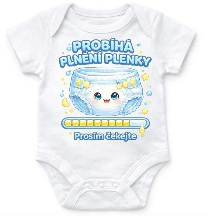 Levně BODY S POTISKEM PLENKA (DĚTSKÉ BODY)