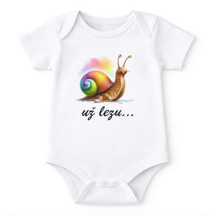Levně BODY S POTISKEM ŠNEK (DĚTSKÉ BODY)