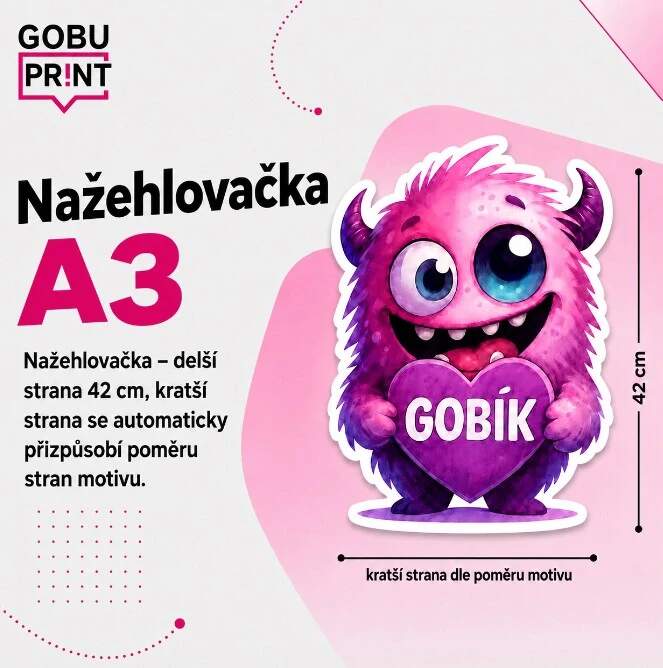 Levně Nažehlovačka s vlastním motivem (potisk na textil)