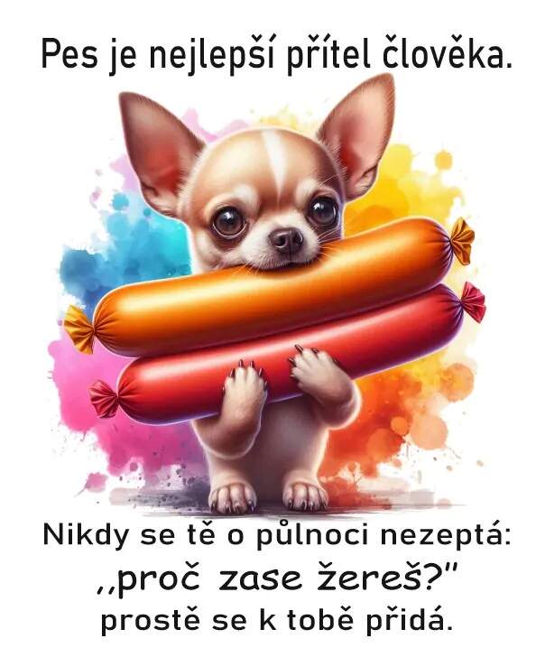 Levně Čivava s klobásou (NAŽEHLOVAČKA)