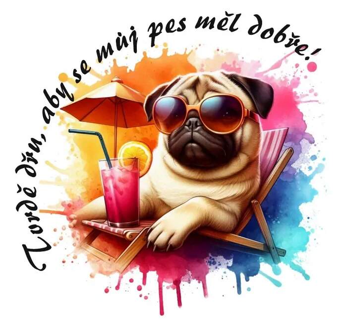 Levně Spokojený mopsík (NAŽEHLOVAČKA)