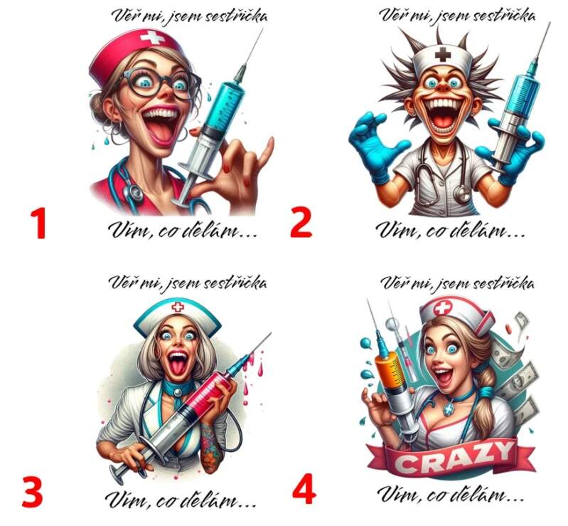 Levně Zdravotní sestra - 4 motivy (Nažehlovačka)