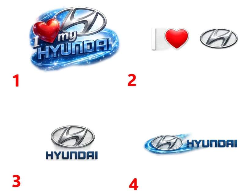 Levně Hyundai - 4 motivy (nažehlovačka auto)