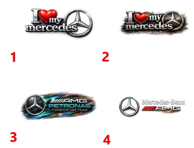 Levně Mercedes I my - 4 motivy (nažehlovačka auto)