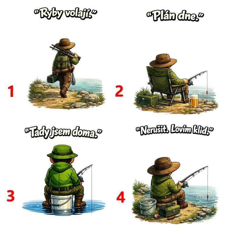 Levně Rybář best - 4 motivy (Nažehlovačka pes)