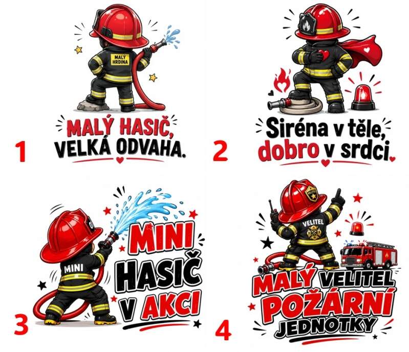 Levně Malý hasič - 4 motivy (Nažehlovačka pes)