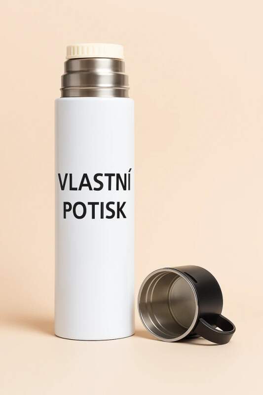 Levně 2. Termoska s hrníčkem a vlastním potiskem (termoska / termohrnek)
