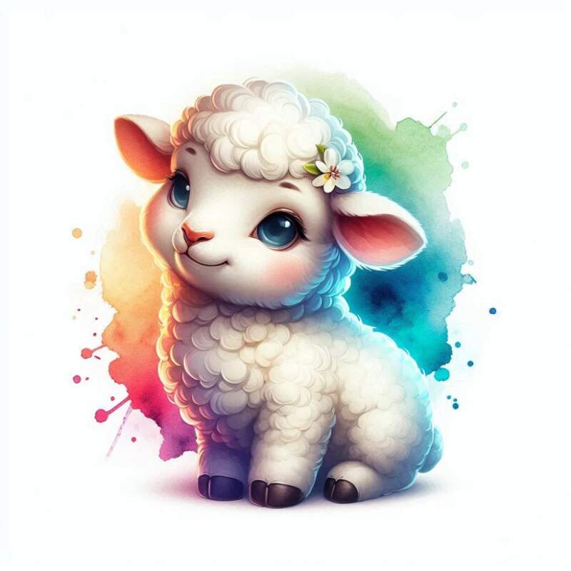 Levně Jarní ovečka cute (NAŽEHLOVAČKA)