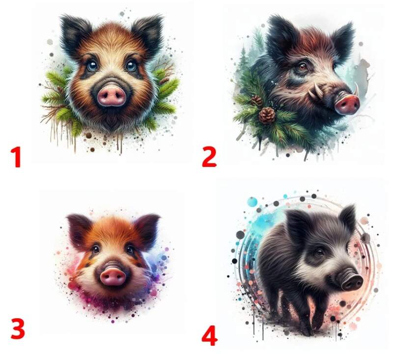 Levně Divočák - 4 motivy (Nažehlovačka pes)